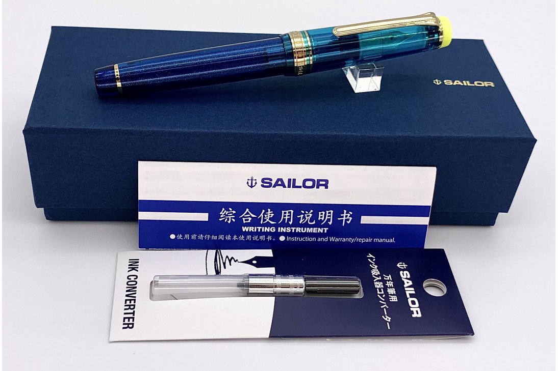 Sailor Cocktail Series 10th Anniversary Limited Edition Progear 2020 Kure Azur Fountain Pen