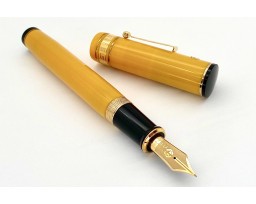 Wahl Eversharp Decoband FP Mandarin Yellow Fountain Pen with Gold Trim