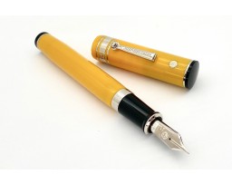 Wahl Eversharp Decoband FP Mandarin Yellow Fountain Pen with Rhodium Trim