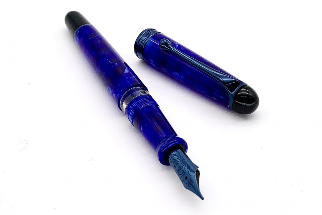 Aurora Limited Edition 88 Terra (Earth) Anodized Blue Trim and Nib Fountain Pen