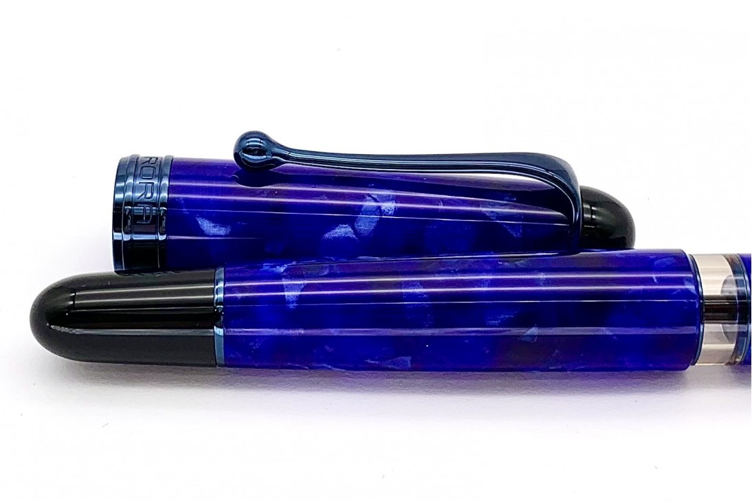 Aurora Limited Edition 88 Terra (Earth) Anodized Blue Trim and Nib Fountain Pen