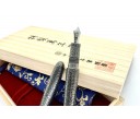 Nakaya Cigar Portable Ishi-me Kan-shitsu Technique in Silver Finish Fountain Pen