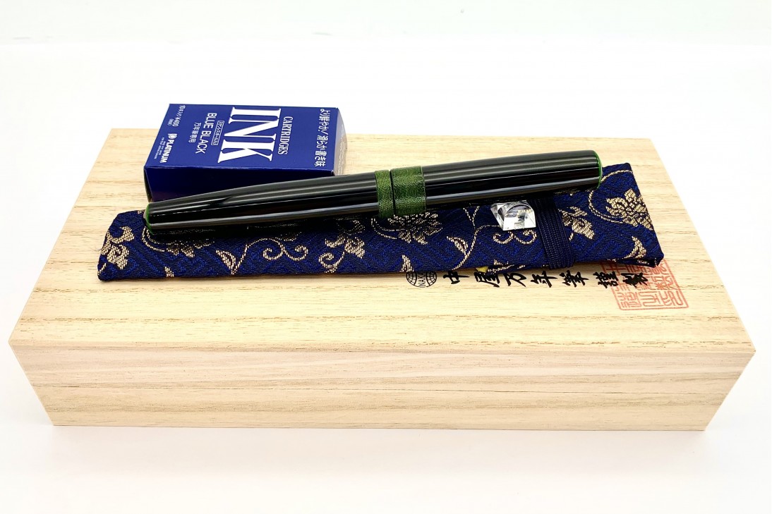 Nakaya Piccolo Long Midori-Tamenuri String-Rolled Model Fountain Pen