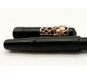 Nakaya Piccolo Long Writer Kuro-Roiro String-Rolled Model Fountain Pen with Pinkgold Spider Stopper