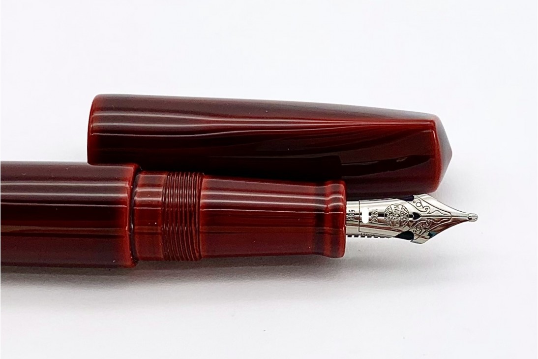 Nakaya Dorsal Fin Version 2 Aka-Tamenuri Fountain Pen
