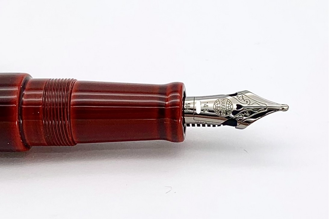 Nakaya Dorsal Fin Version 2 Aka-Tamenuri Fountain Pen
