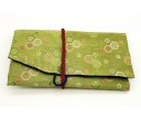 Nakaya Kyoto 'Nishijin-ori' textile Pen pouch for 5 pens Green