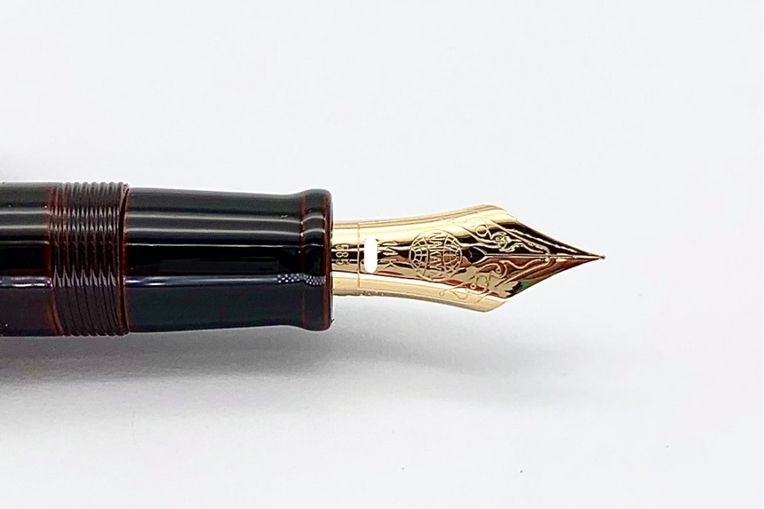Nakaya Piccolo Long Cigar Kuro-Tamenuri String-Rolled Model Fountain Pen