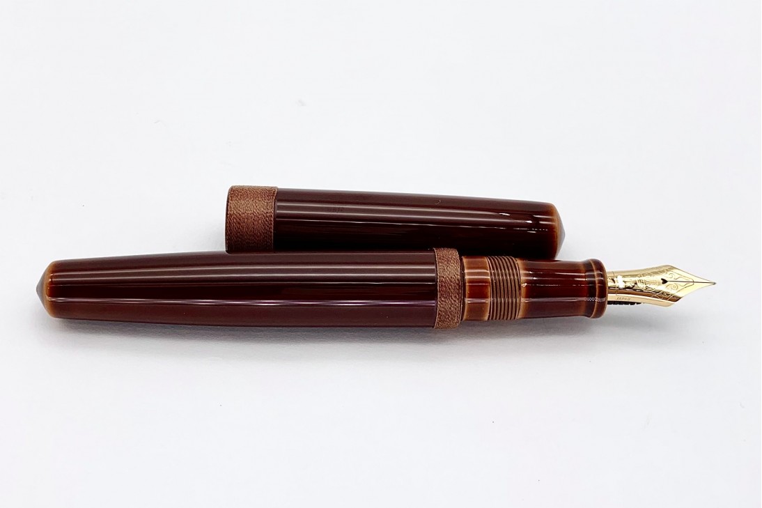 Nakaya Piccolo Long Cigar Toki-Tamenuri String-Rolled Model Fountain Pen
