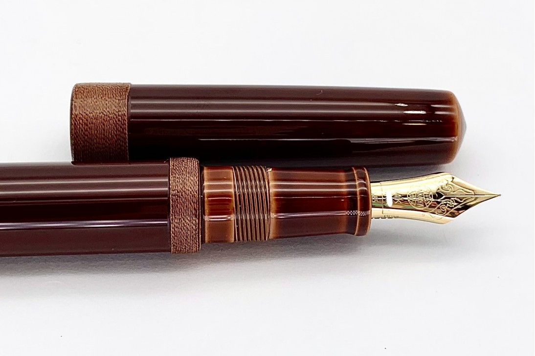 Nakaya Piccolo Long Cigar Toki-Tamenuri String-Rolled Model Fountain Pen