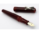 Nakaya Piccolo Long Writer Aka-Tamenuri String-Rolled Model Fountain Pen with Sword Stopper