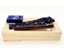 Nakaya Piccolo Long Writer Aka-Tamenuri String-Rolled Model Fountain Pen with Sword Stopper