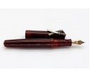 Nakaya Piccolo Long Writer Aka-Tamenuri String-Rolled Model Fountain Pen with Sword Stopper
