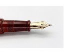 Nakaya Piccolo Long Writer Aka-Tamenuri String-Rolled Model Fountain Pen with Sword Stopper