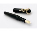Nakaya Piccolo Long Writer Kuro-Roiro String-Rolled Model Fountain Pen with Snake Stopper