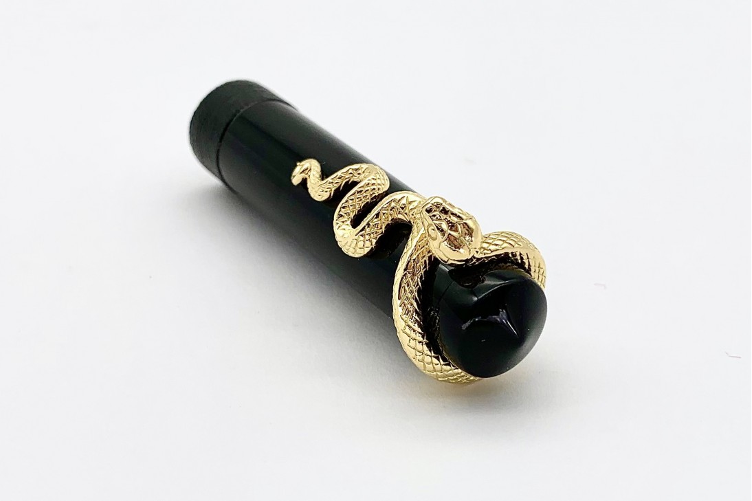 Nakaya Piccolo Long Writer Kuro-Roiro String-Rolled Model Fountain Pen with Snake Stopper