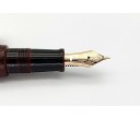 Nakaya Piccolo Long Writer Kuro-Tamenuri String-Rolled Model Fountain Pen with Snake Stopper