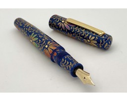 Nakaya Piccolo Long Writer Chinkin Palmet Kikyo Coloured Powders (Colorful Lines 1) Fountain Pen