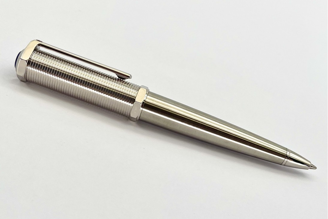 Cartier OP000152 Santos-Dumont Screw Thread Metal Body Palladium Ball Pen