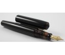NAKAYA PICCOLO LONG KURO TAMENURI LOTUS FLOWER FOUNTAIN PEN