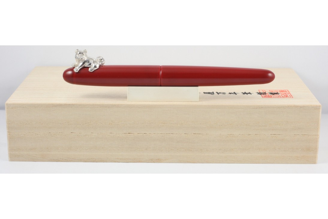 Nakaya Portable Writer Shu-Nurihanashi with Dog Stopper Fountain Pen